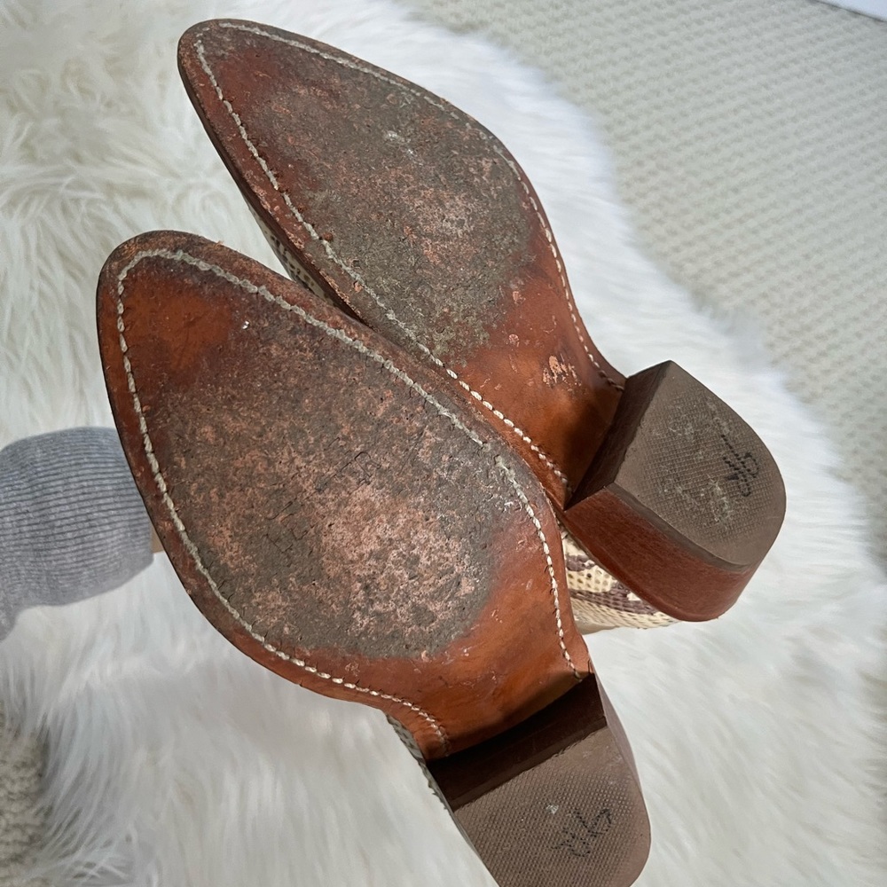 Python Mixed Leather Authentic Cowboy Boots - image 7